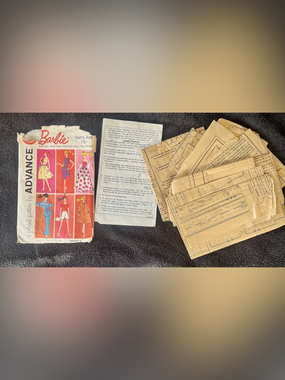 Vintage 1961 Barbie Advance Doll Wardrobe Sewing Pattern